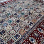 12x15 ft Large Turkmen Woven Bakhtiari Area rugs, hand made Pictorial flower Wool Rug Carpet, Four Seasonal Home Décor, Oversize dining room hall rug,