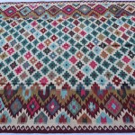 6x9 Afghan Colorful kilim rug, Hand-knotted Turkmen Wool Kilim, Beige Pink Green home decor large Turkish rug, Kitchen Dinning room Flatweave carpet,